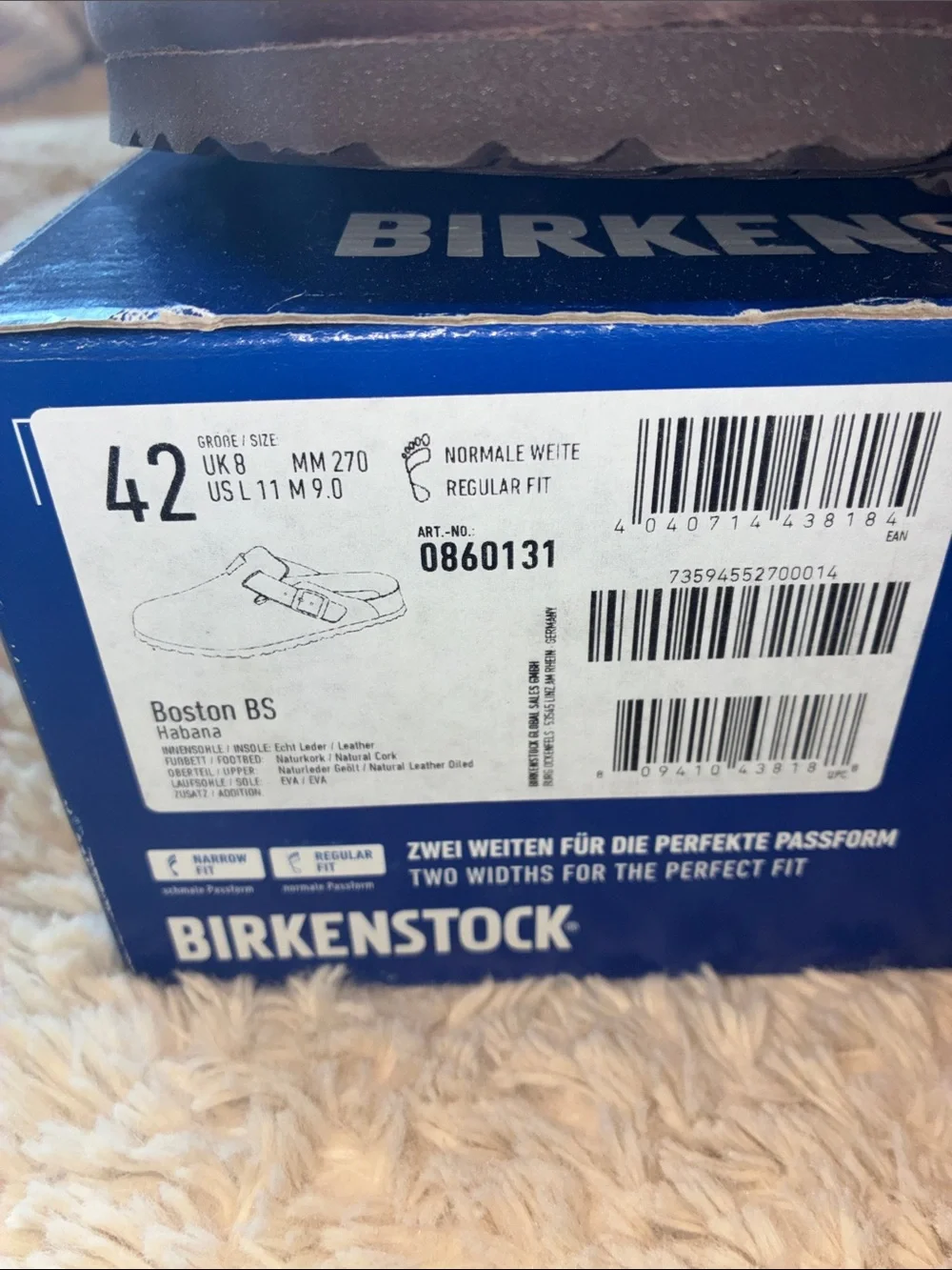 Birkenstock Men's Boston Clog •Habana• Size 42